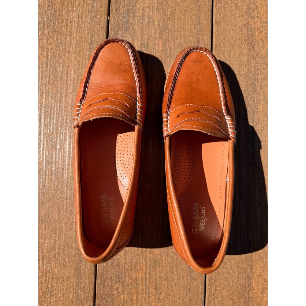 G.H. Bass Weejuns Whitney Vachetta Tan Leather Penny Loafers Womens 6.5 M
